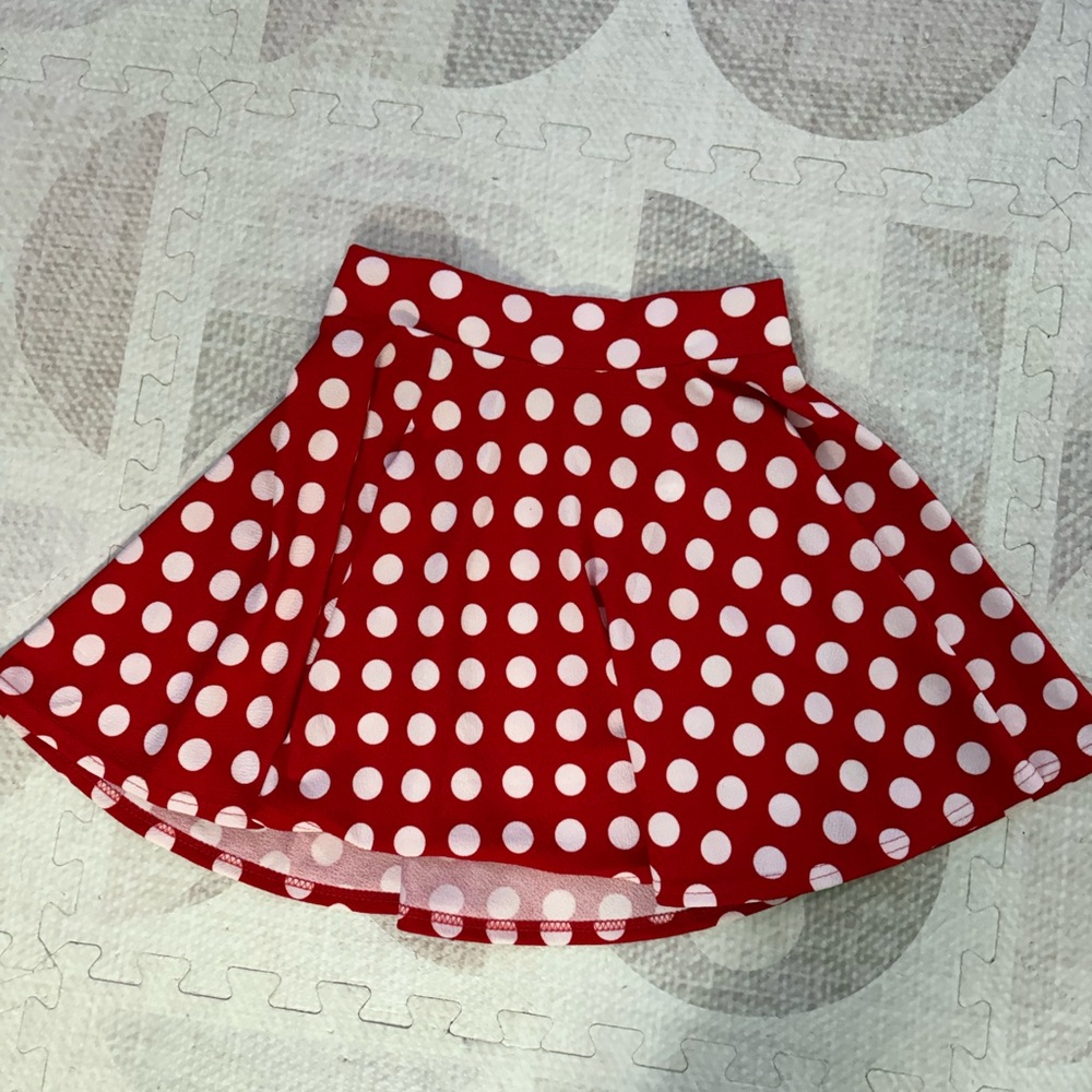 Red Polka Dot Skater Skirt